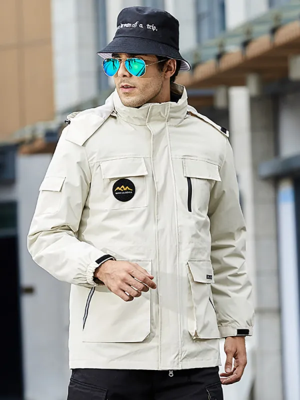 Men'S Outdoor Hiking 3-In-1 Removable Down Liner Padded Thickened Warm Jacket sold by Oeyes