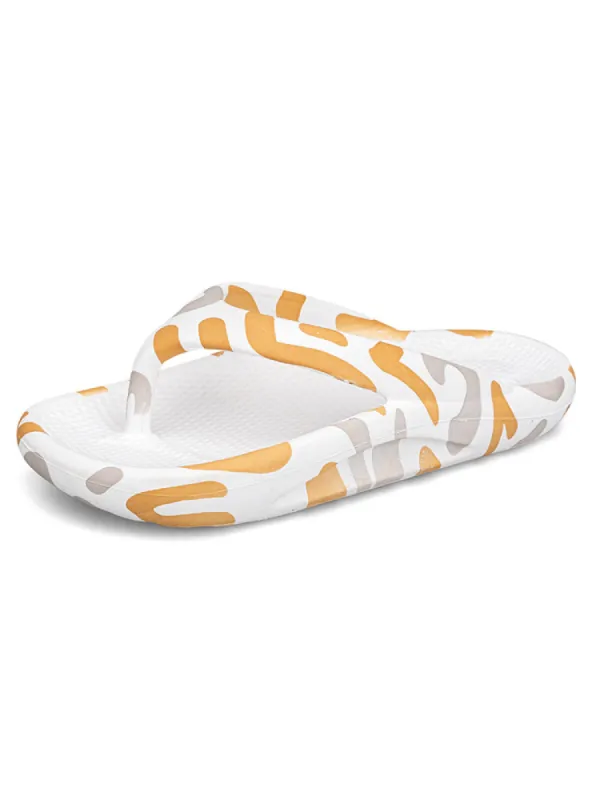 Thick-Soled Print Flip-Flops Waterproof Clip-On Slipper&Sandals sold by Oeyes