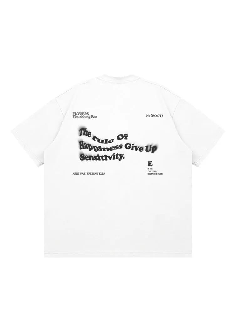 Loose-Fitting Phantom Letter Print T-Shirt sold by Oeyes product image thumbnail 3