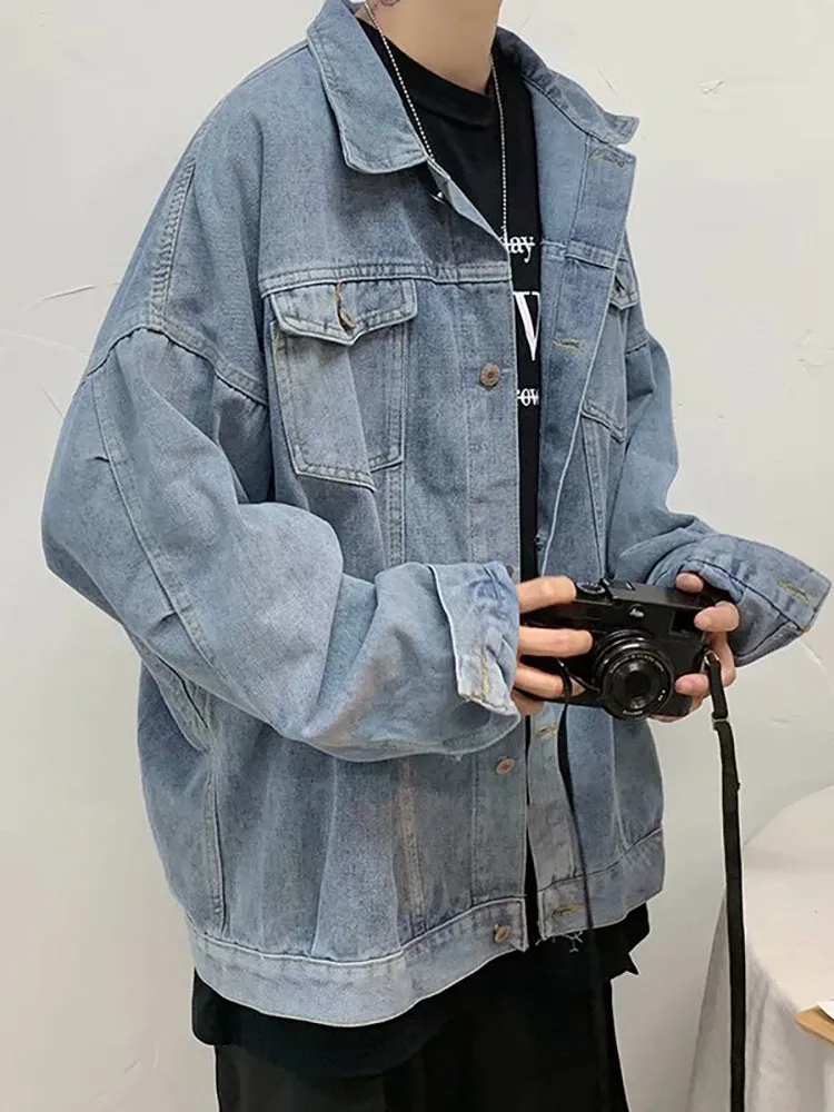 Men'S Vintage Washed Denim Jacket sold by Oeyes product image thumbnail 2