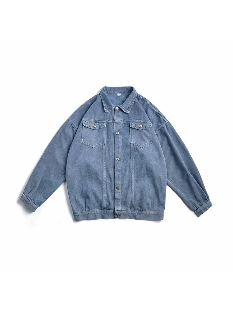 Men'S Vintage Washed Denim Jacket sold by Oeyes