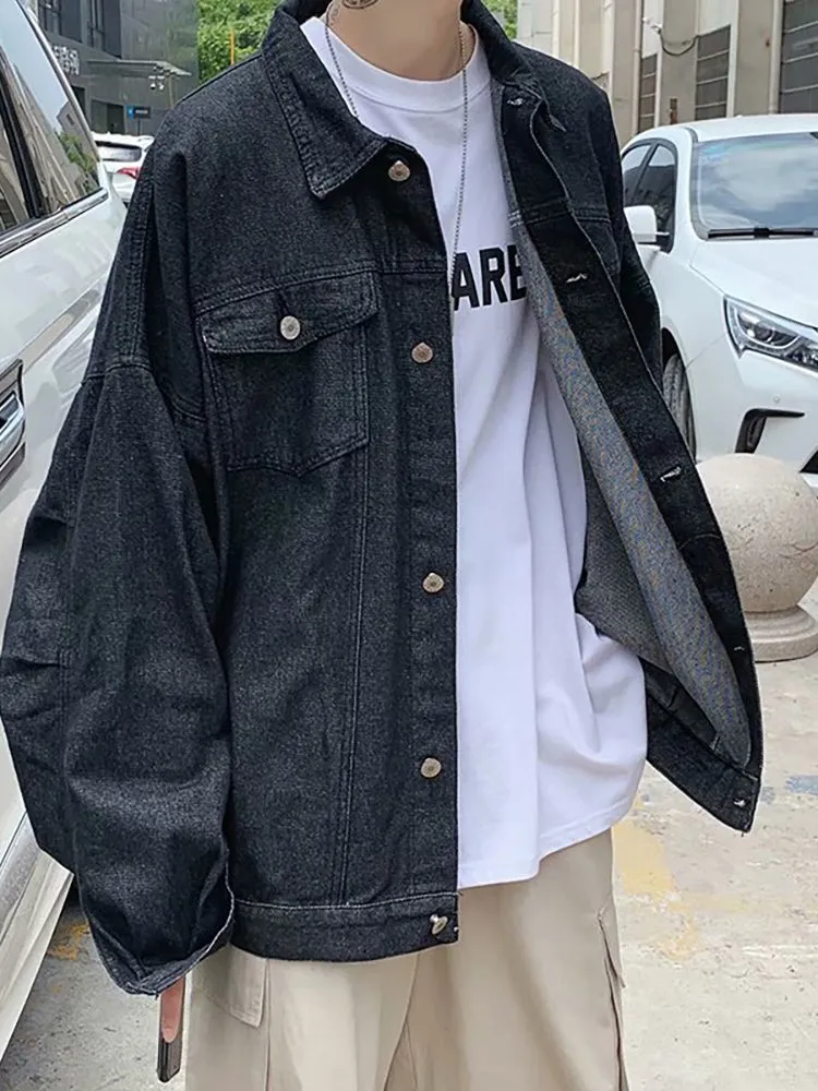 Men'S Vintage Washed Denim Jacket sold by Oeyes product image thumbnail 3