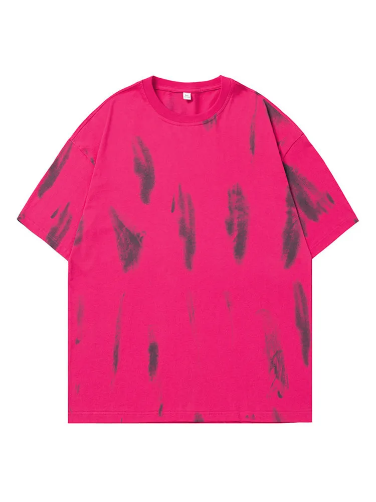 Retro Tie-Dyed Print T-Shirt sold by Oeyes product image thumbnail 4