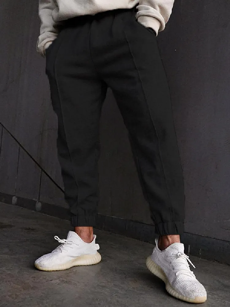 Solid Color All Matched Tie Feet Loose Fitting Jogger sold by Oeyes