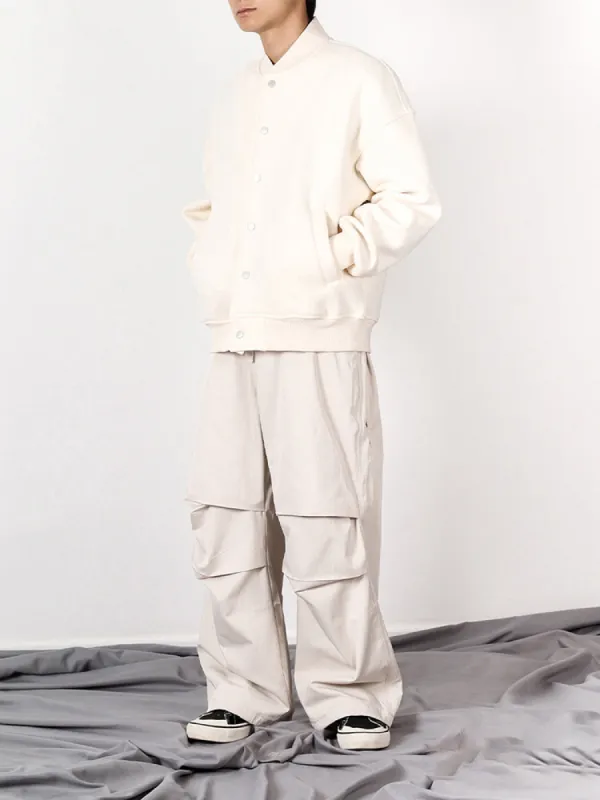 Thickened Solid Colour Bomber Jacket sold by Oeyes
