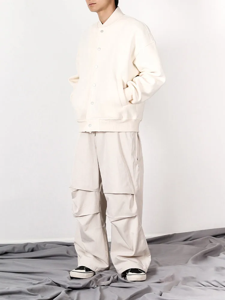 Thickened Solid Colour Bomber Jacket sold by Oeyes