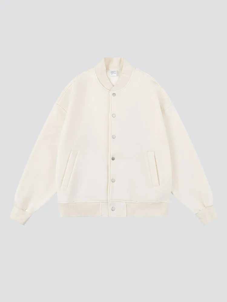 Thickened Solid Colour Bomber Jacket sold by Oeyes product image thumbnail 3