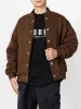 Thickened Solid Colour Bomber Jacket sold by Oeyes