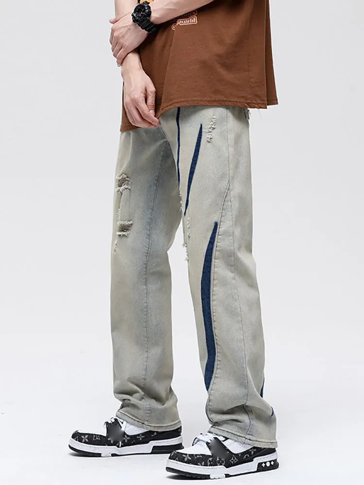 Ripped Casual Embroidered Jeans sold by Oeyes