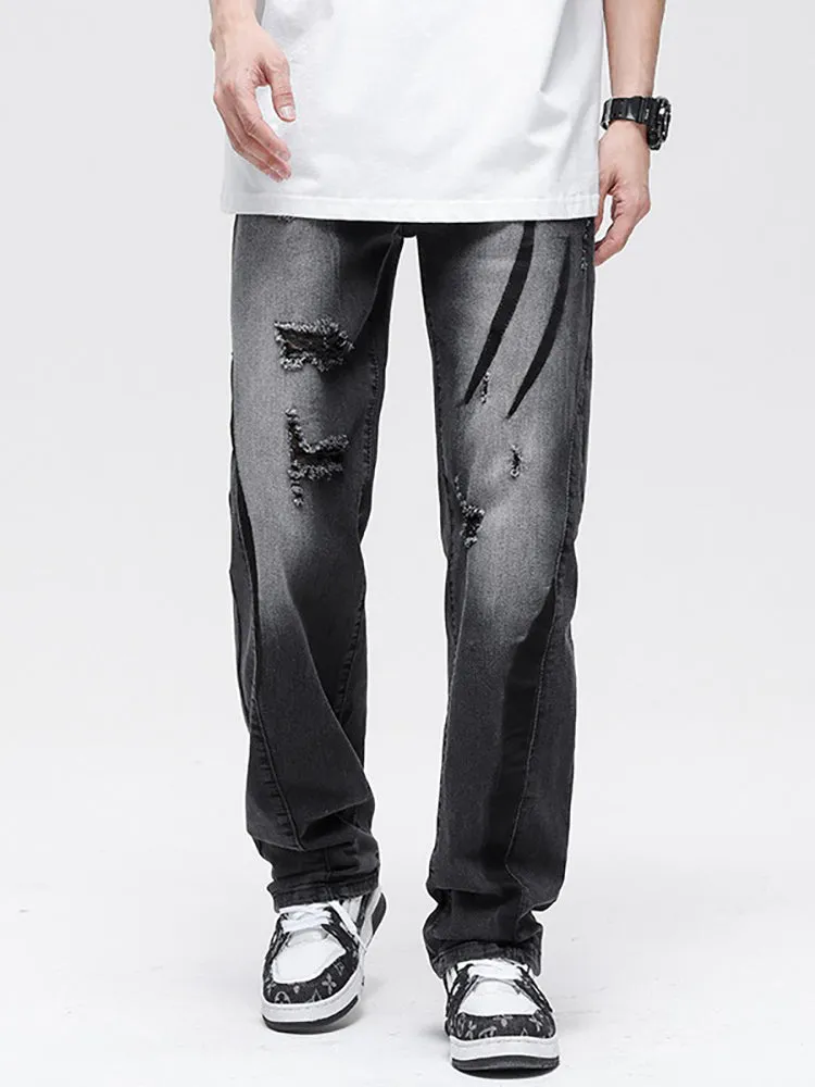 Ripped Casual Embroidered Jeans sold by Oeyes product image thumbnail 2