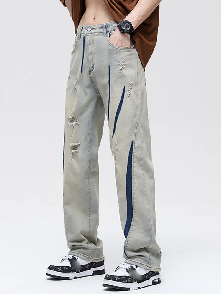 Ripped Casual Embroidered Jeans sold by Oeyes product image thumbnail 5