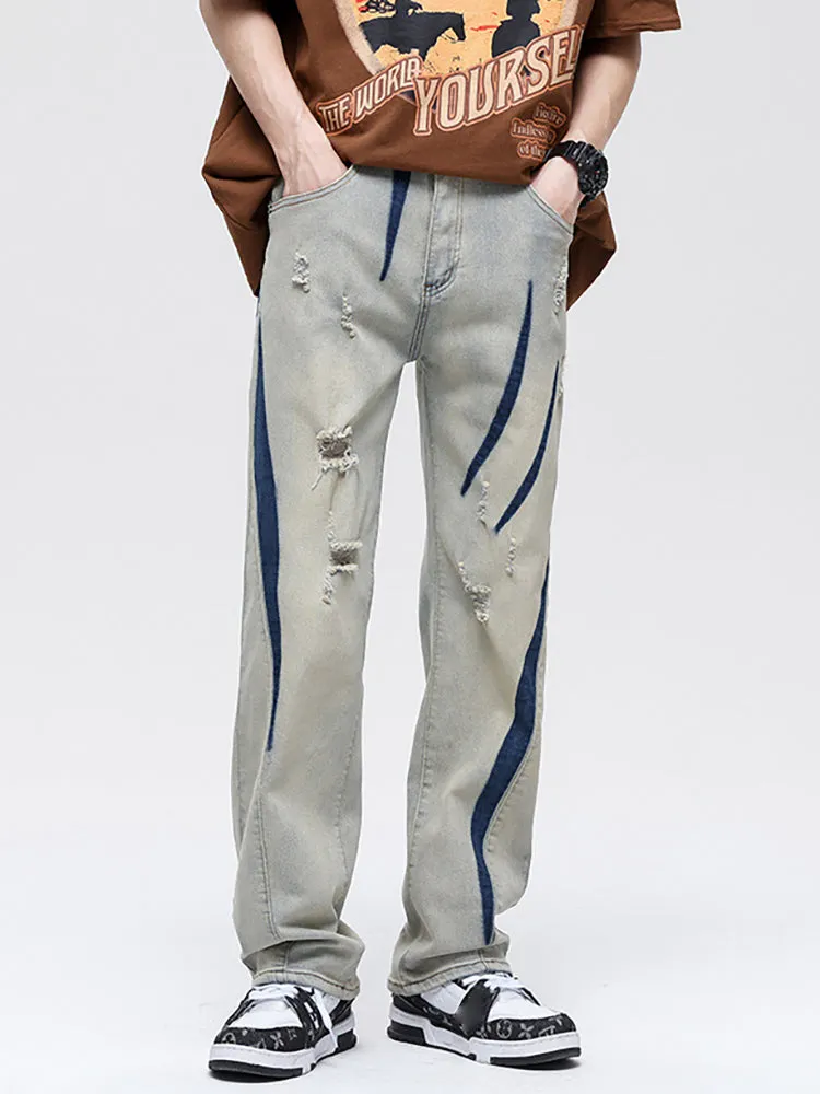 Ripped Casual Embroidered Jeans sold by Oeyes product image thumbnail 3