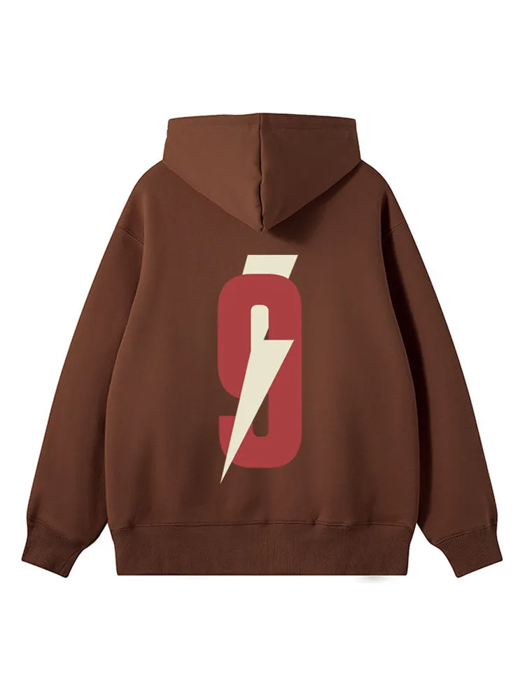 Fleece Double-Line Printed Hoodie sold by Oeyes product image thumbnail 4