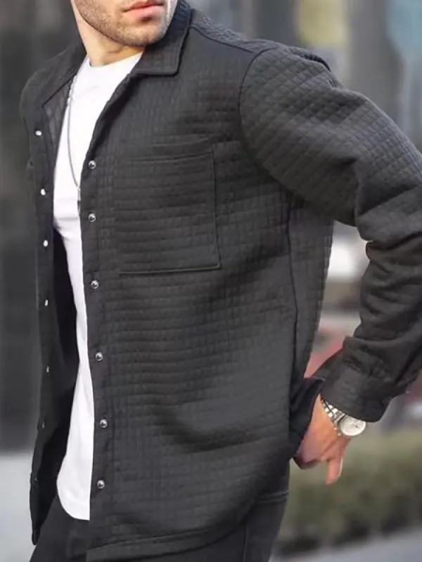 Men'S Plaid Jacquard Jacket sold by Oeyes