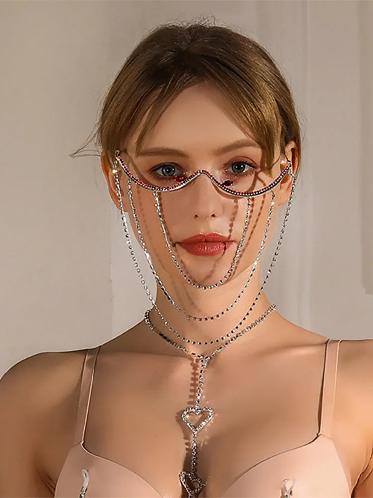 Women'S Luxury Rhinestone Tassel Eyeglass Frames sold by Oeyes product image thumbnail 2