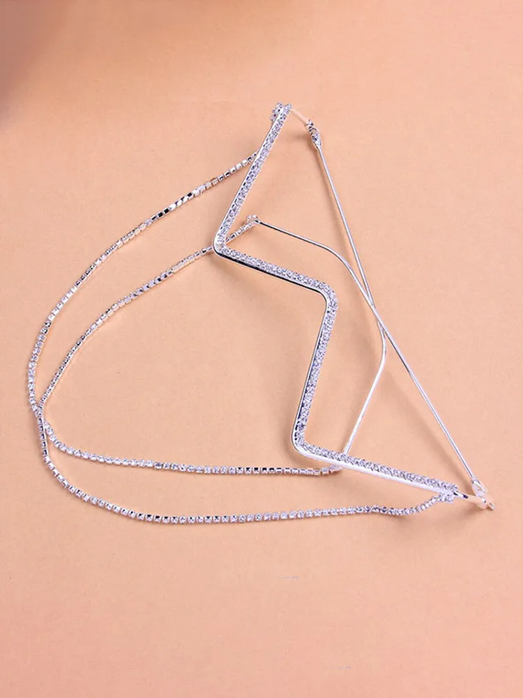 Women'S Luxury Rhinestone Tassel Eyeglass Frames sold by Oeyes product image thumbnail 5