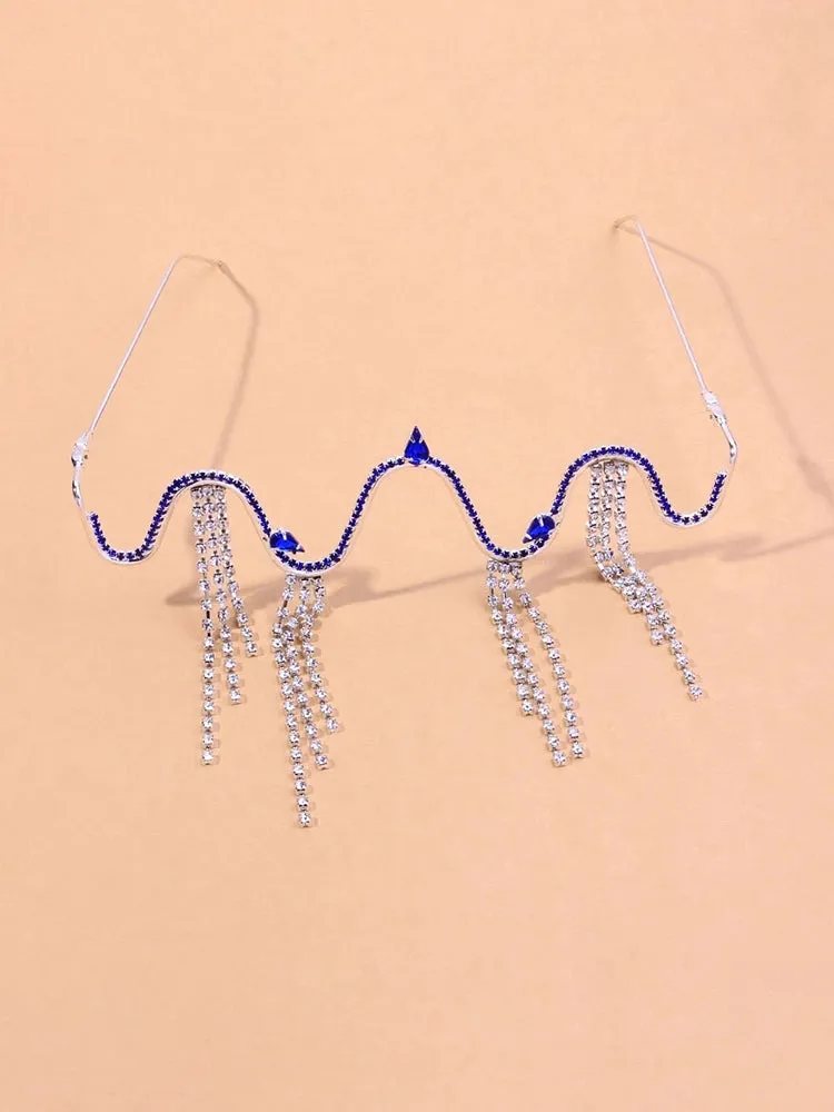 Women'S Luxury Rhinestone Tassel Eyeglass Frames sold by Oeyes product image thumbnail 4