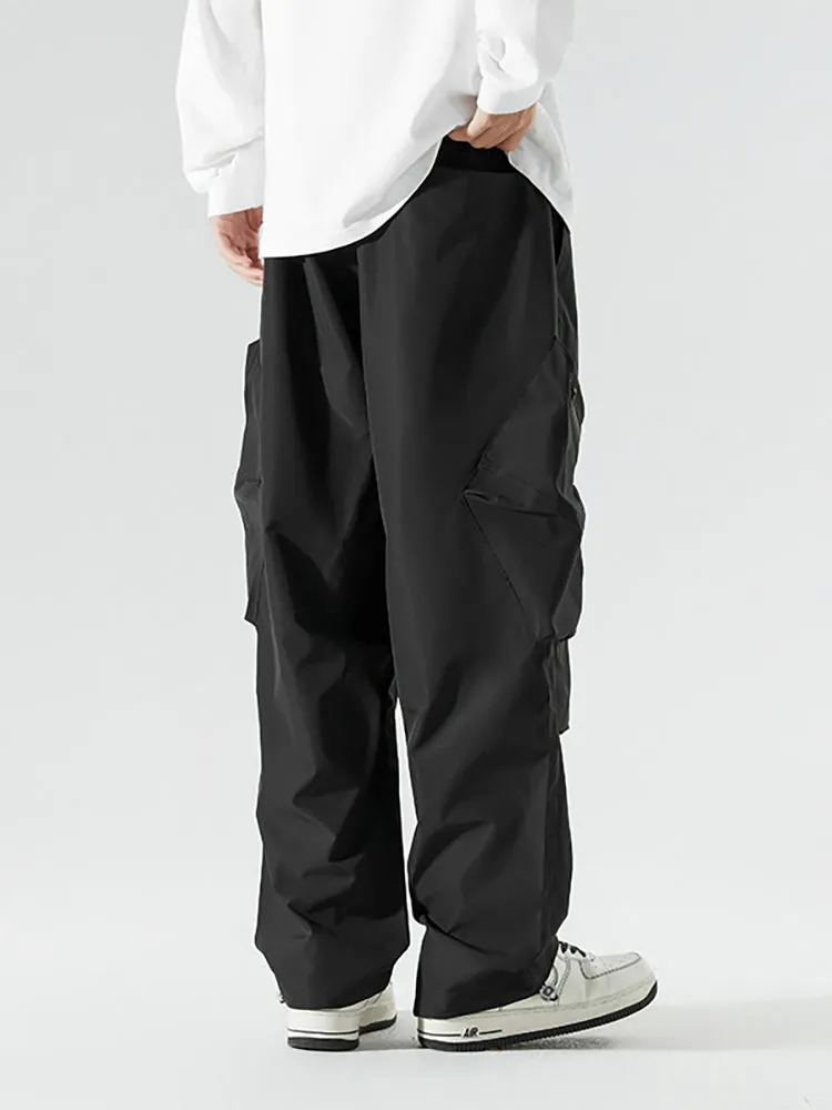 Multi-Picket Solid Color Drawstring Cargo Pants sold by Oeyes product image thumbnail 4