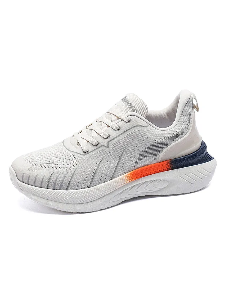 Gradient New Flyweaving Breathable Cushioned Rebound Anti-Slip Men'S Casual Shoes sold by Oeyes