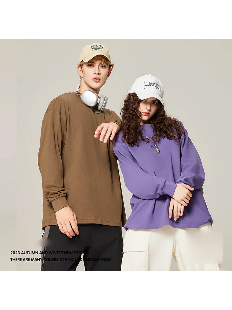 Men'S Flowy Long-Sleeved T-Shirts In Solid Colors sold by Oeyes product image thumbnail 4
