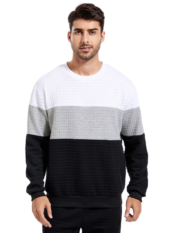 Casual Contrast Color Joint Hoodies sold by Oeyes