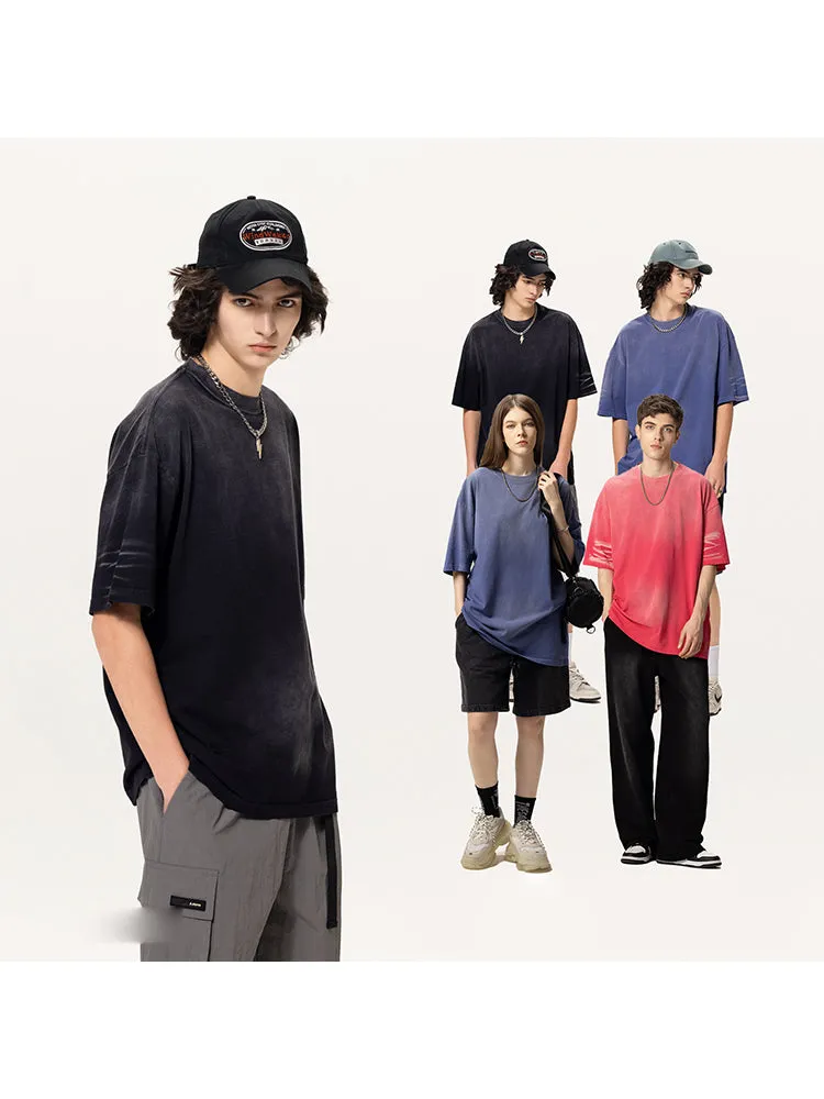 Casual Solid Color Tie-Dye T-Shirt sold by Oeyes product image thumbnail 3