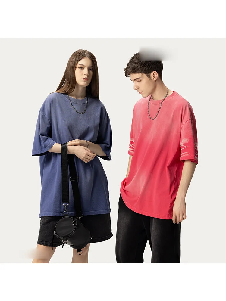 Casual Solid Color Tie-Dye T-Shirt sold by Oeyes product image thumbnail 2