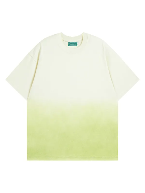 Dye Gradient Contrast Color T-Shirt sold by Oeyes