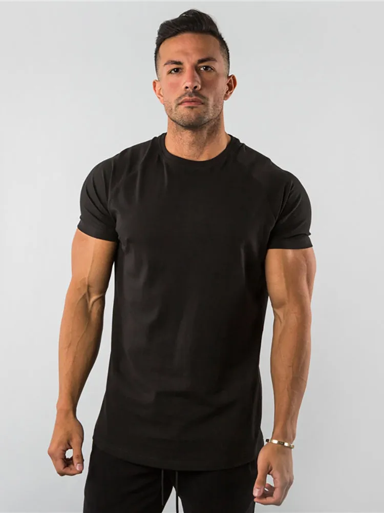 Solid Colour Men'S Tops Fitness Sports Short Sleeve T-Shirt sold by Oeyes product image thumbnail 4