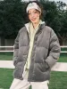 Corduroy Loose Lapels Thickened Quilted Coats sold by Oeyes