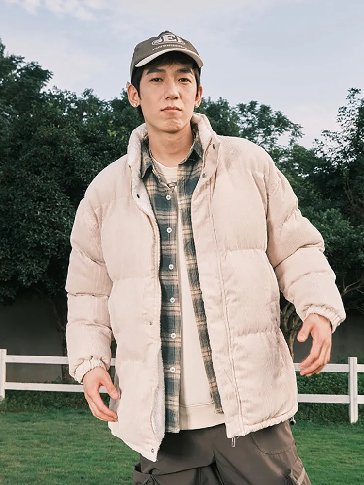 Corduroy Loose Lapels Thickened Quilted Coats sold by Oeyes product image thumbnail 2