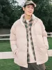 Corduroy Loose Lapels Thickened Quilted Coats sold by Oeyes
