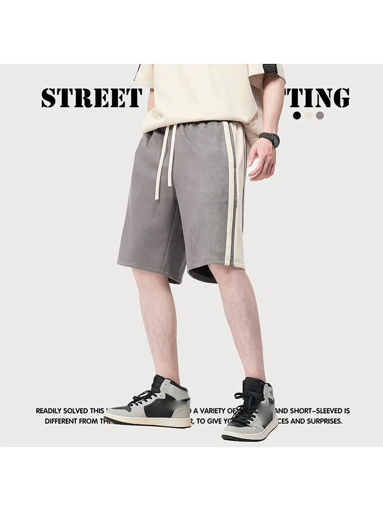 Men'S Loose Cropped Shorts With Stripes sold by Oeyes product image thumbnail 4