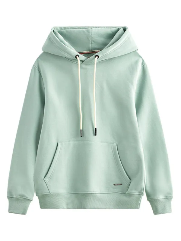 Thickened Solid Color Retro Hooded Men'S Sweatshirt sold by Oeyes