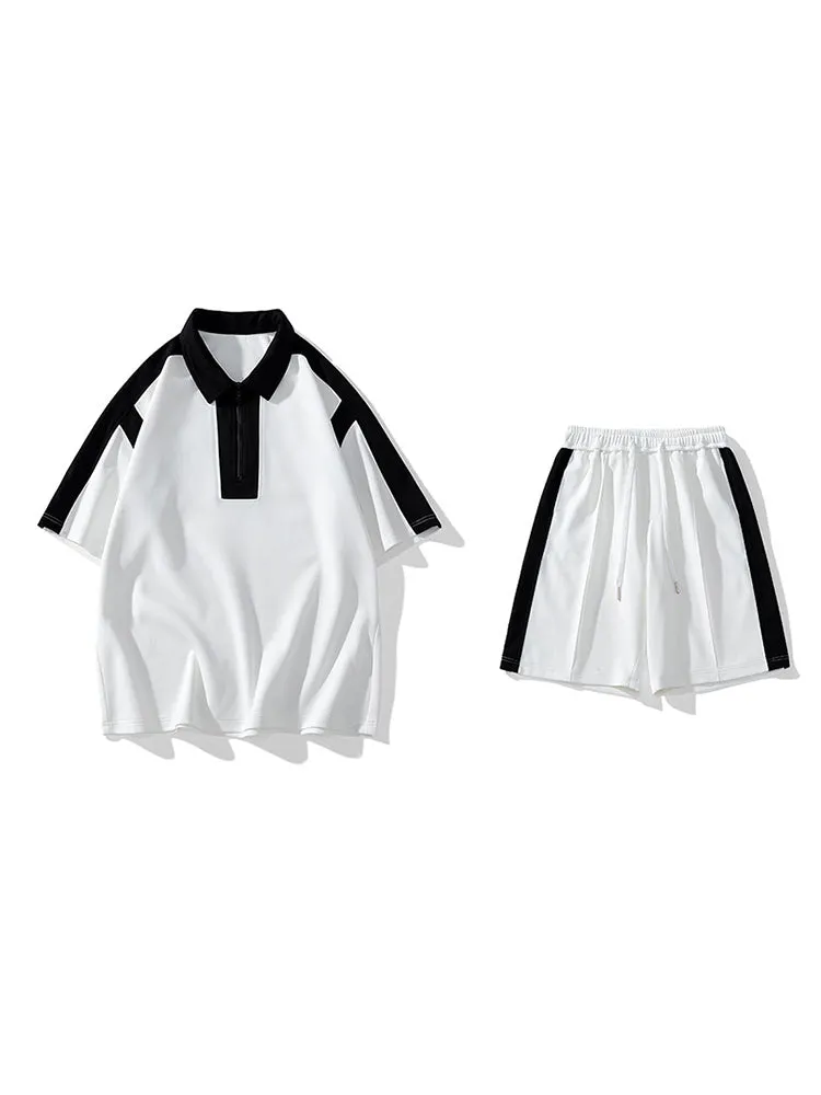 Men'S Half-Zip Polo T-Shirt Sets sold by Oeyes product image thumbnail 4