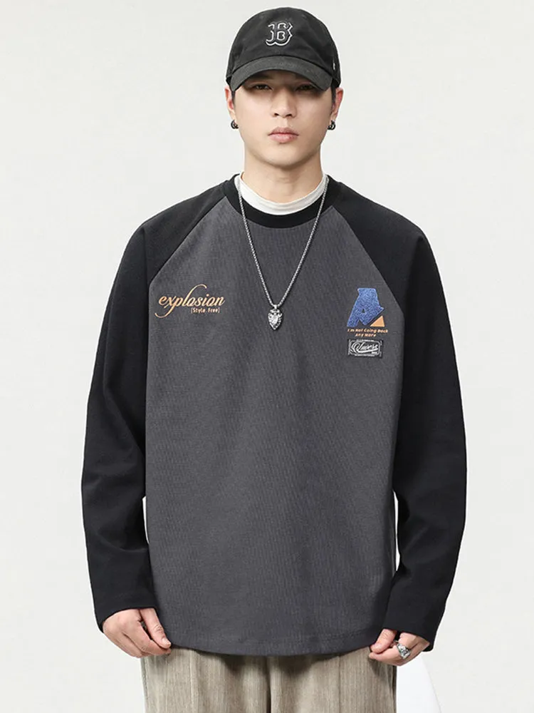 Casual Men's Long-Sleeve Top sold by Oeyes