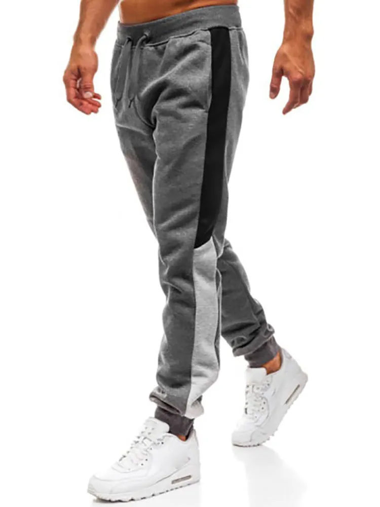 New Men'S Outdoor Sports Casual Pants Splicing Color Stripe Pants Youth Fitness Pants sold by Oeyes