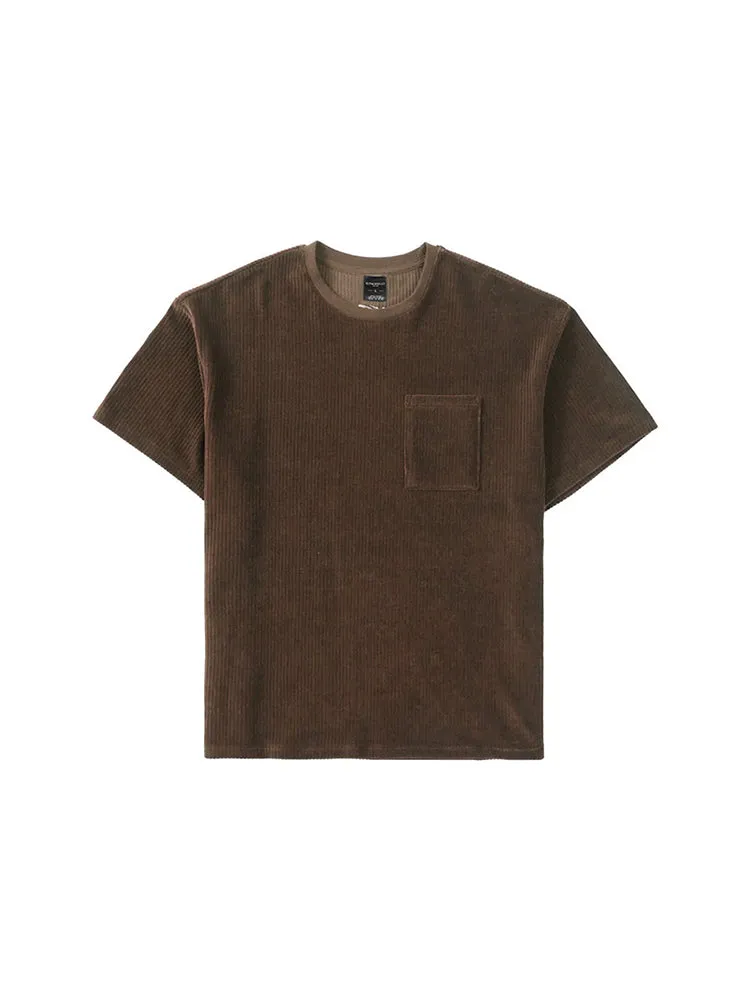 Men'S Crew Neck Corduroy Tees sold by Oeyes product image thumbnail 5
