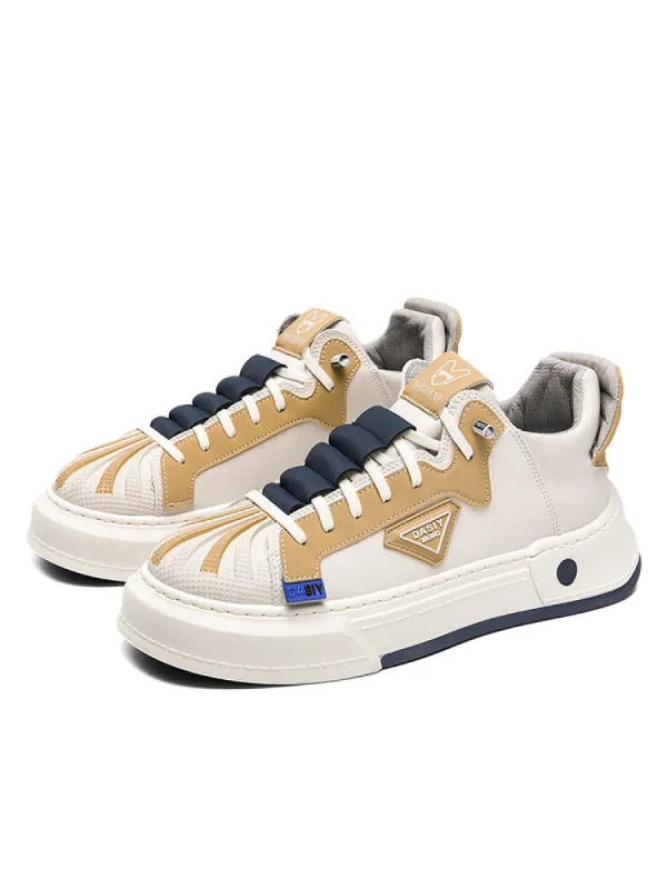 Thick Sole Added Height Shells Head Street Fashion Flat Shoes sold by Oeyes