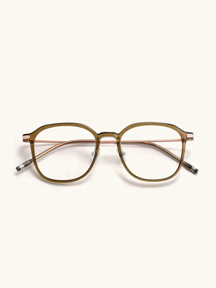 Women'S Titanium Square Myopic Glasses sold by Oeyes