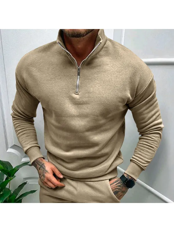 Men'S Zip Collar Hoodies sold by Oeyes