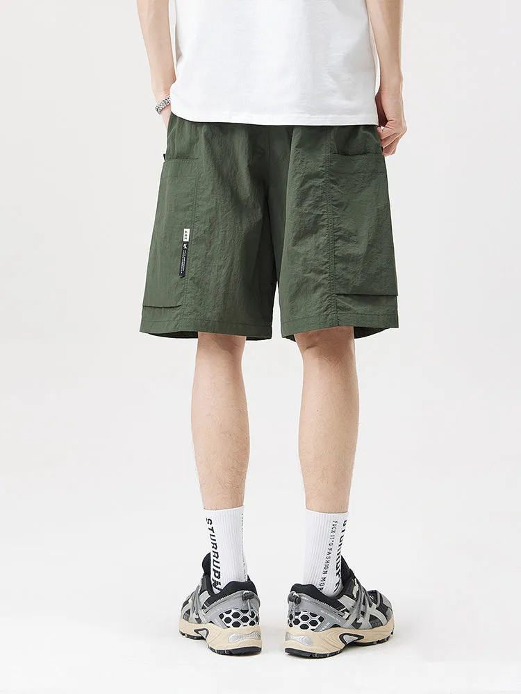 Retro Pocket Drawstring Cargo Shorts sold by Oeyes product image thumbnail 4