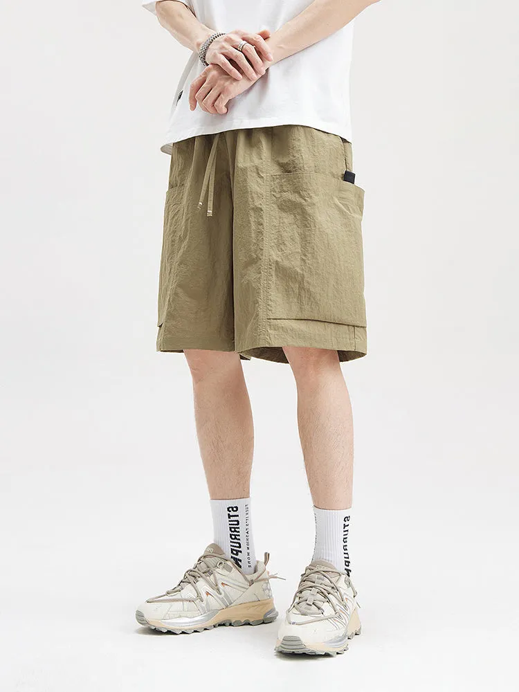 Retro Pocket Drawstring Cargo Shorts sold by Oeyes product image thumbnail 2