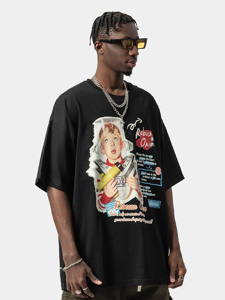 Men'S Vintage Chest Print T-Shirts sold by Oeyes product image thumbnail 5