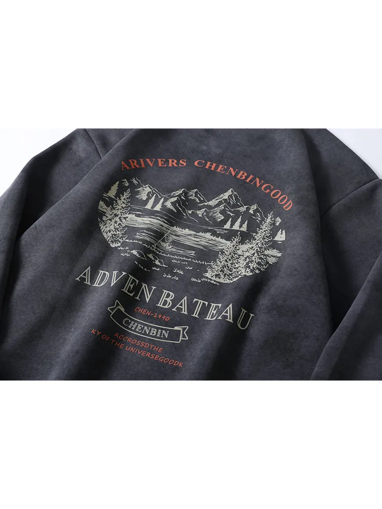 Vintage Printed Washed Hoodie sold by Oeyes product image thumbnail 4