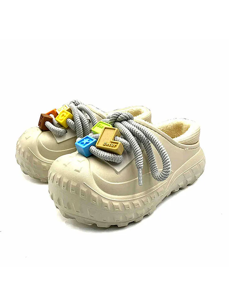 Fashion Thick Bottom Heightening Cotton Slippers sold by Oeyes