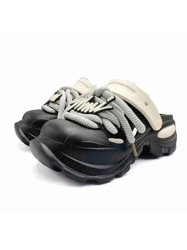 Thick Bottom Height Enhancement Couple Sandal Slippers sold by Oeyes