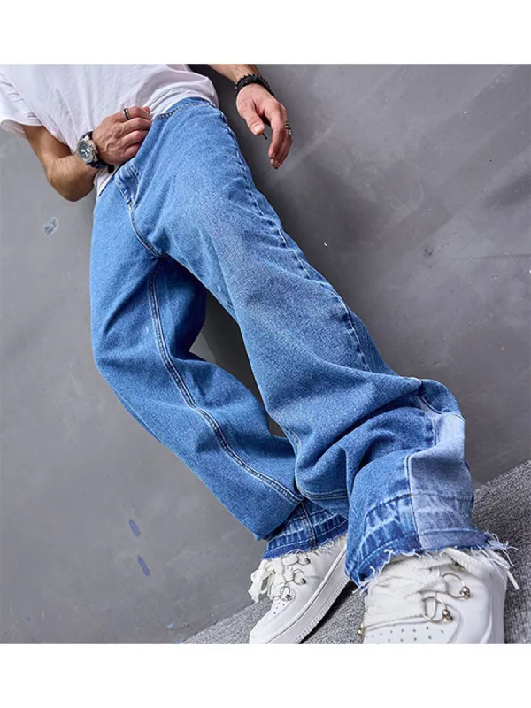 Men'S Vintage Casual Loose Jeans sold by Oeyes