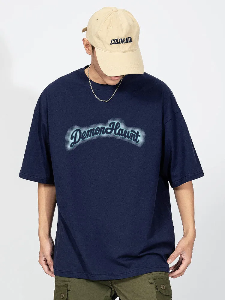 Casual Letter Print T-Shirt sold by Oeyes