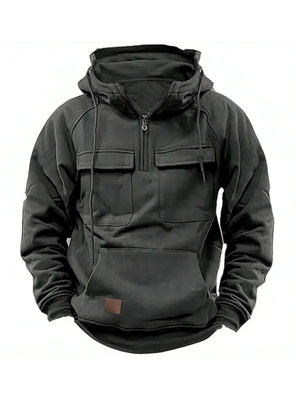 Retro Loose Long Sleeve Hoodie made by Oeyes